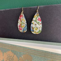 Teardrop Florentine Tin Earrings