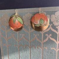 California Poppy Tin Earrings