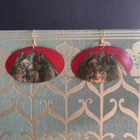 Red Angel Tin Earrings
