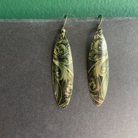 Gold Rococo Tin Earrings