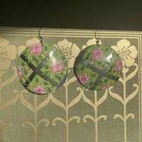 Easter Egg Circles Tin Earrings