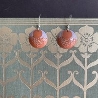 Orange Haney Tin Earrings