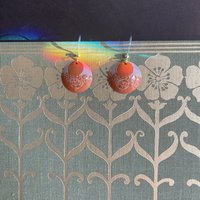 Orange Haney Tin Earrings