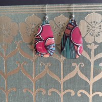 Teardrop Abstract Fruit Tin Earring