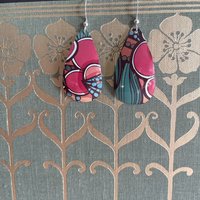 Teardrop Abstract Fruit Tin Earring