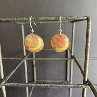 Triple Fire Nested Tin Earrings