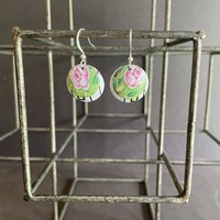 Nested B Easter Egg Tin Earrings