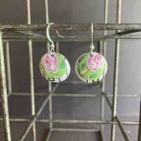 Nested B Easter Egg Tin Earrings