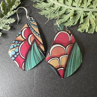 Abstract Fruit Diamond Tin Earrings