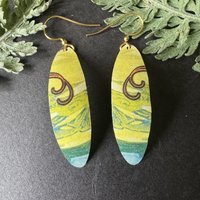 Oval Wisp Lefèvre Tin Earrings