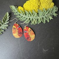 Peony Face Lefèvre Tin Earrings