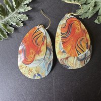 Red Hair Nested Lefèvre Tin Earrings