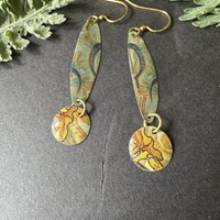 Scythe Oval Dot Lefèvre Tin Earrings