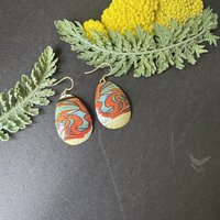 Red Hair Lefèvre Tin Earrings
