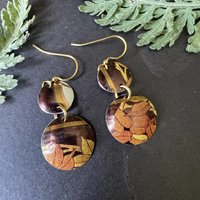 Dot Dot Leaf Lefèvre Tin Earrings