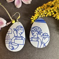 Baking Buddies Levain Tin Earrings