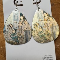 Couple and Guests Indian Miniature Tin Earrings