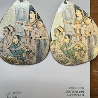 Couple and Guests Indian Miniature Tin Earrings