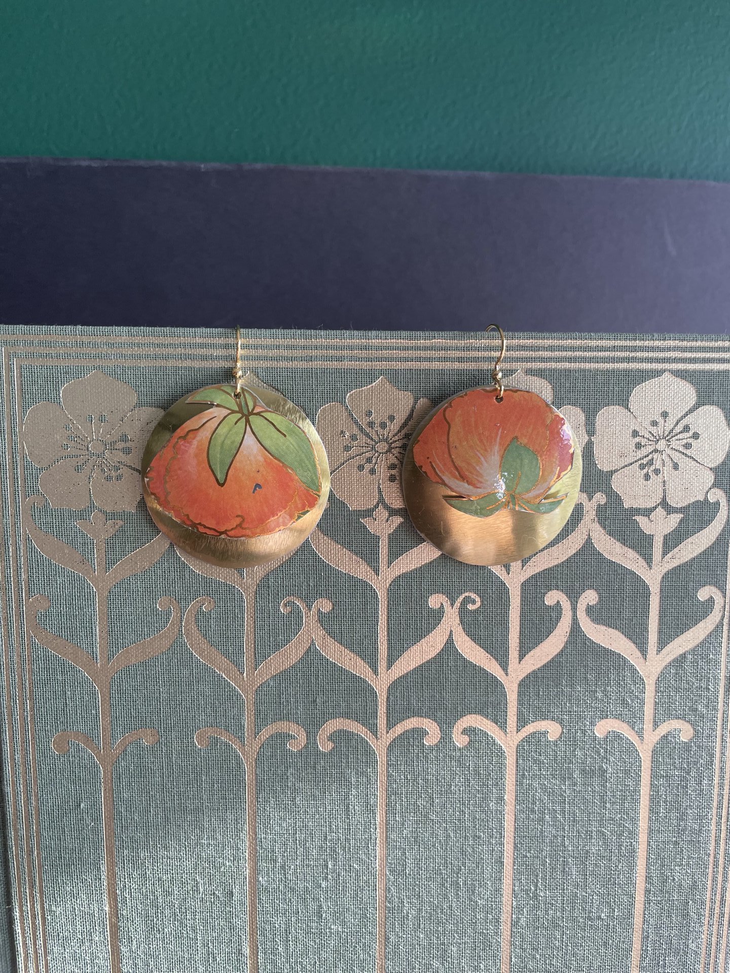 California Poppy Tin Earrings