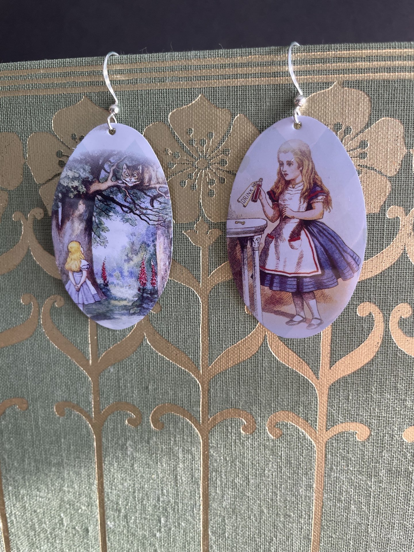 Alice in Wonderland Tin Earrings