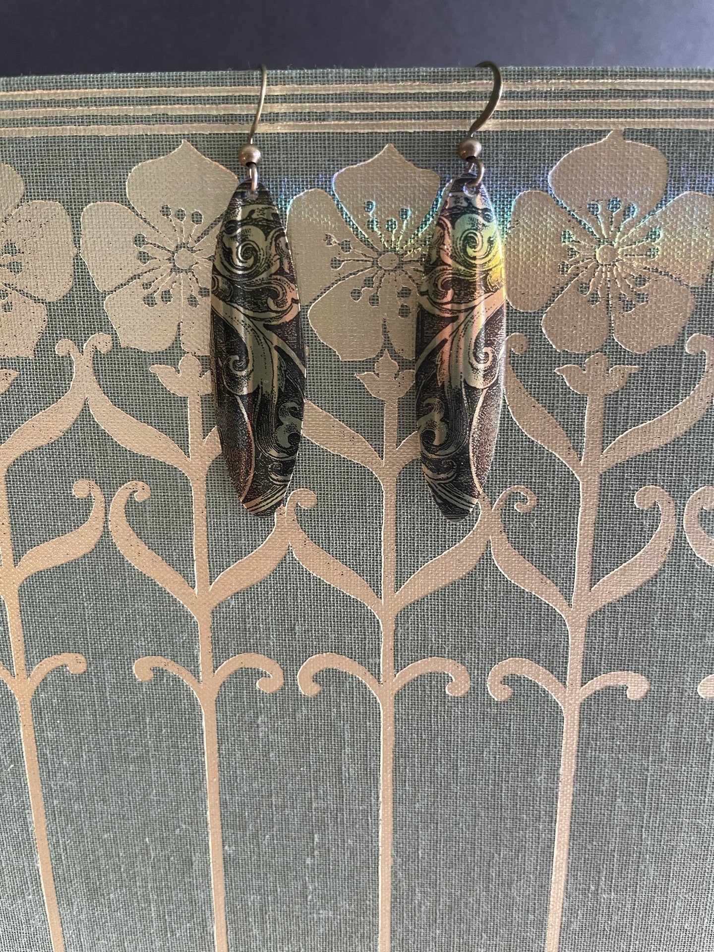Gold Rococo Tin Earrings