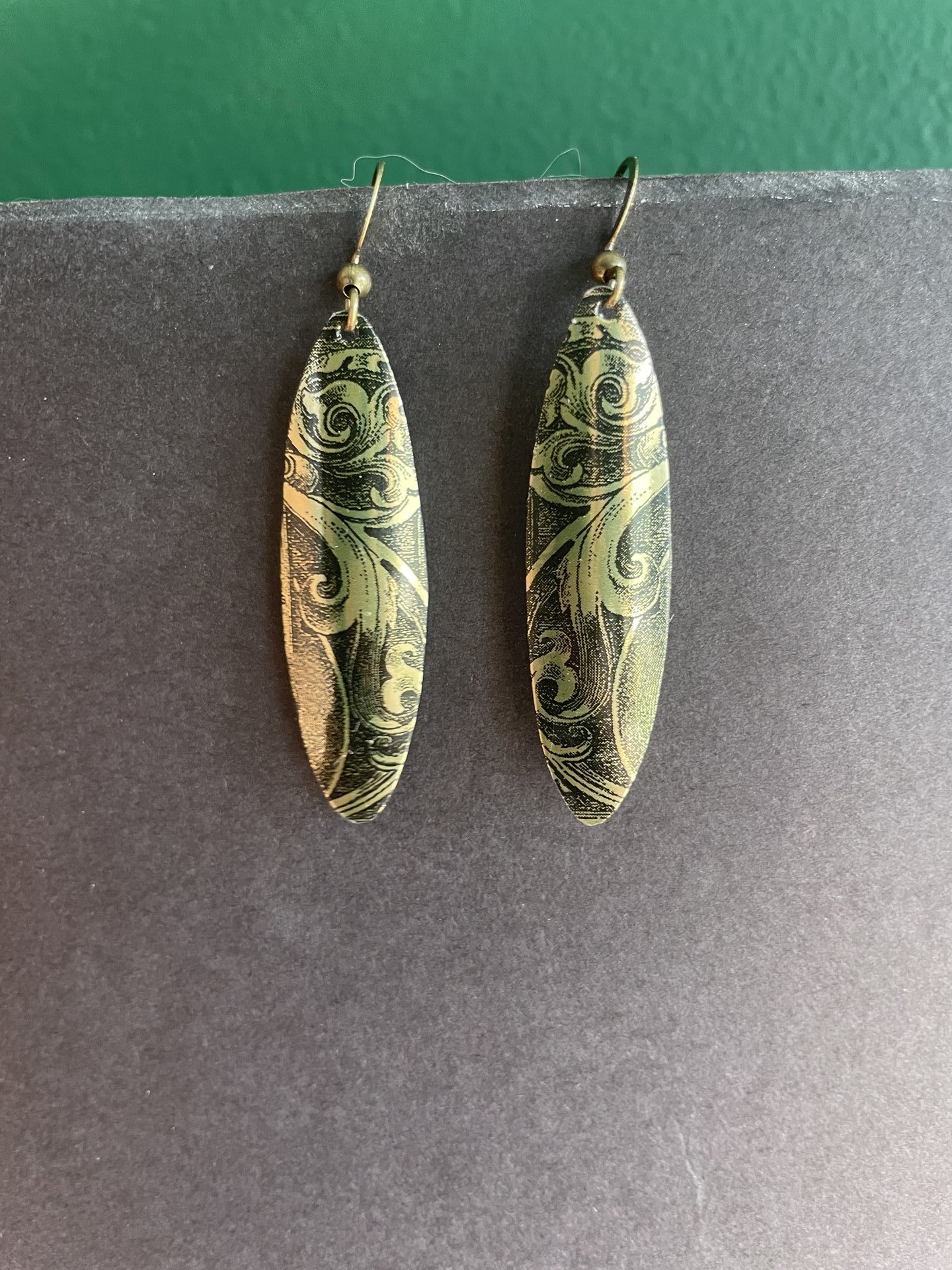 Gold Rococo Tin Earrings