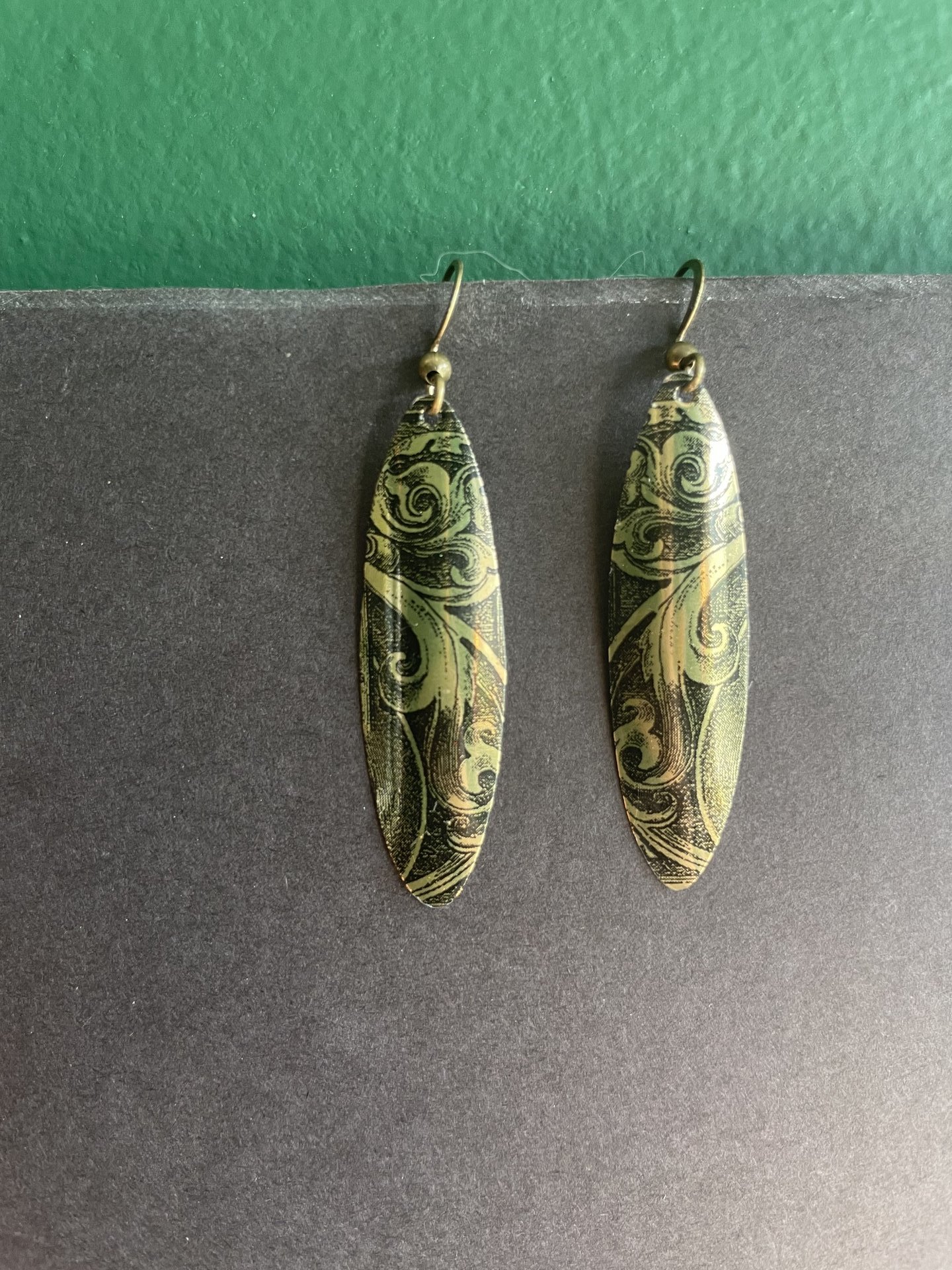 Gold Rococo Tin Earrings
