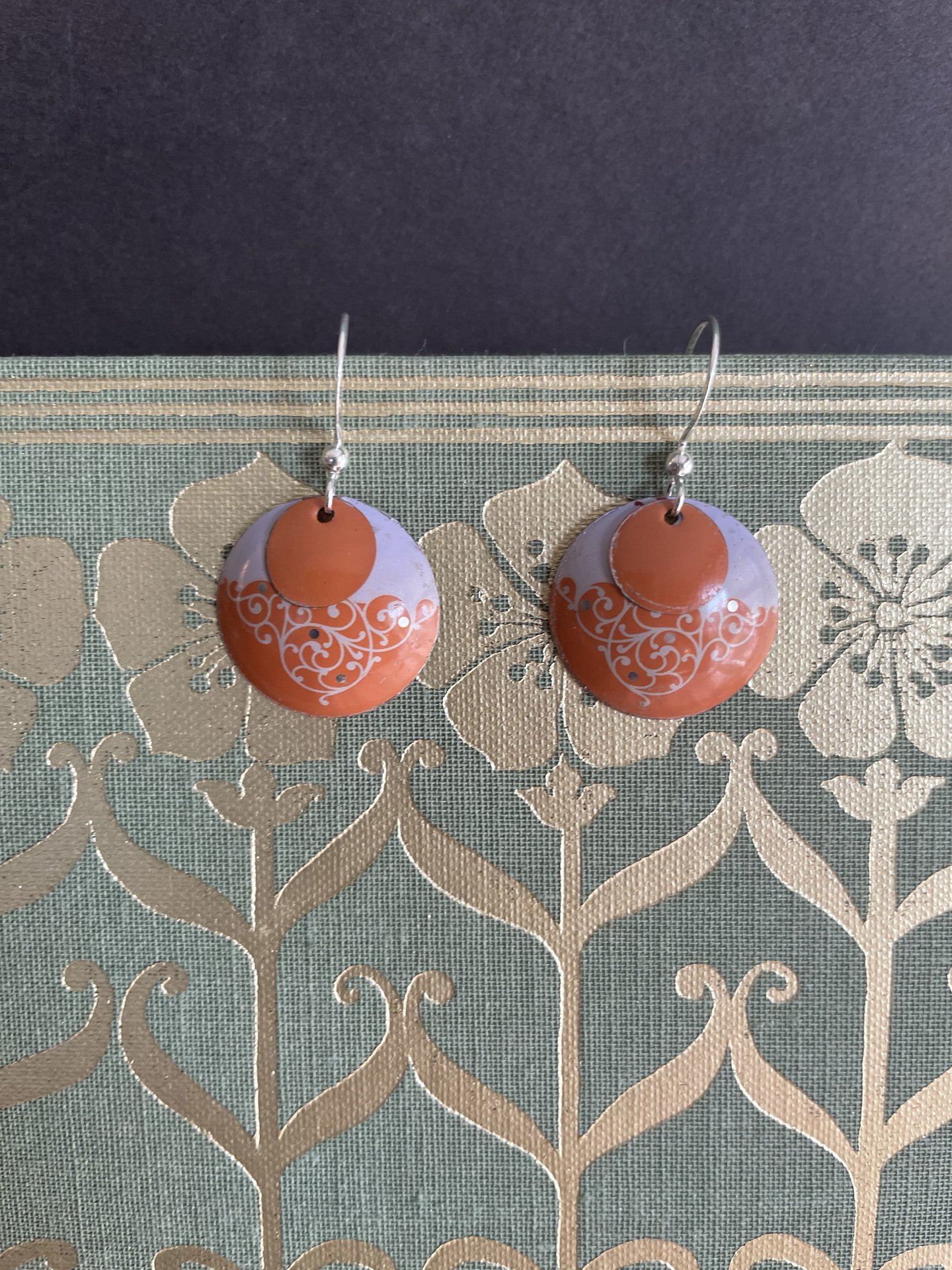 Orange Haney Tin Earrings