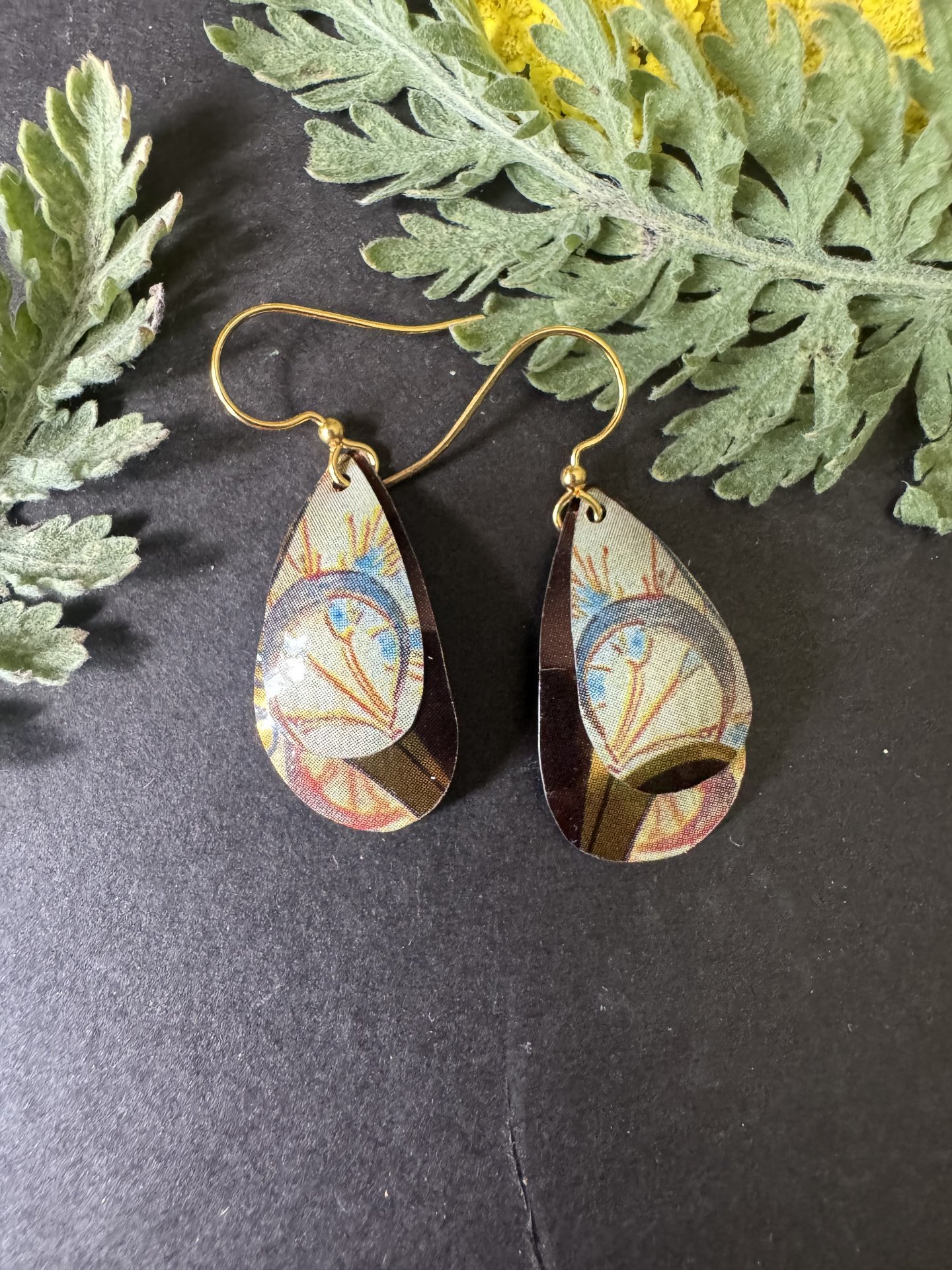 Scythe Nested Lefèvre Tin Earrings
