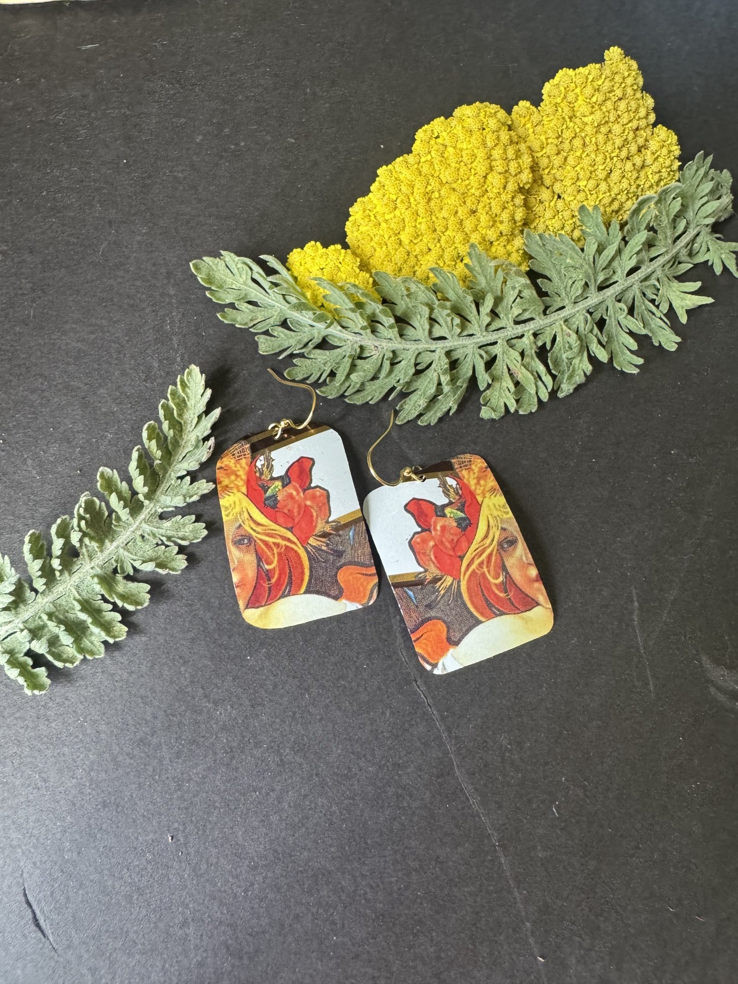 Rectangular Lefèvre Tin Earrings
