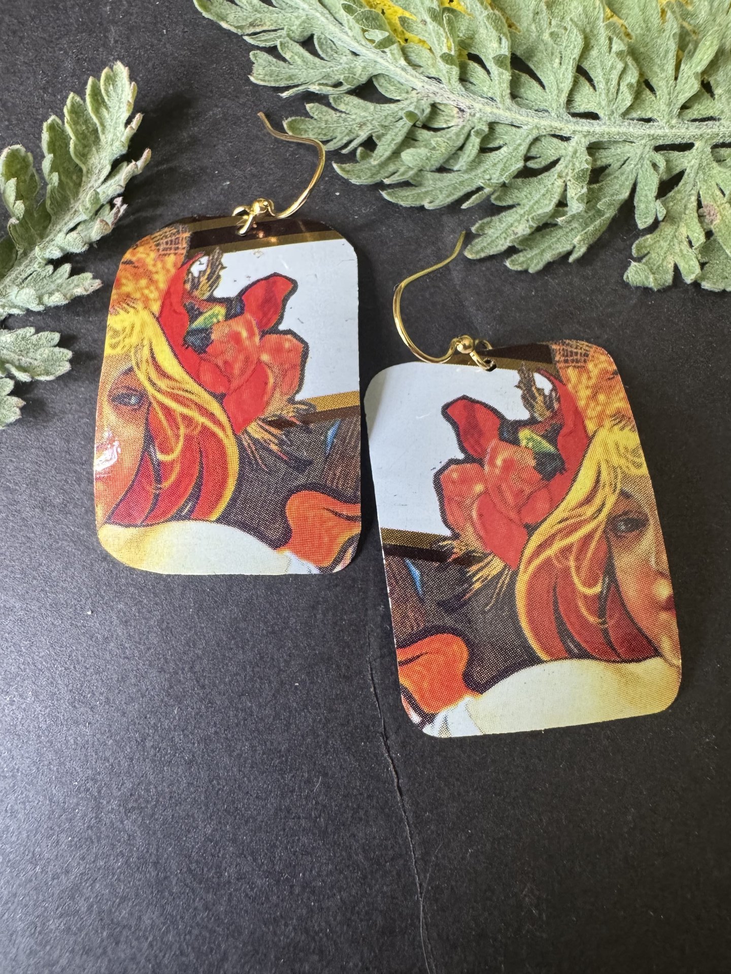 Rectangular Lefèvre Tin Earrings
