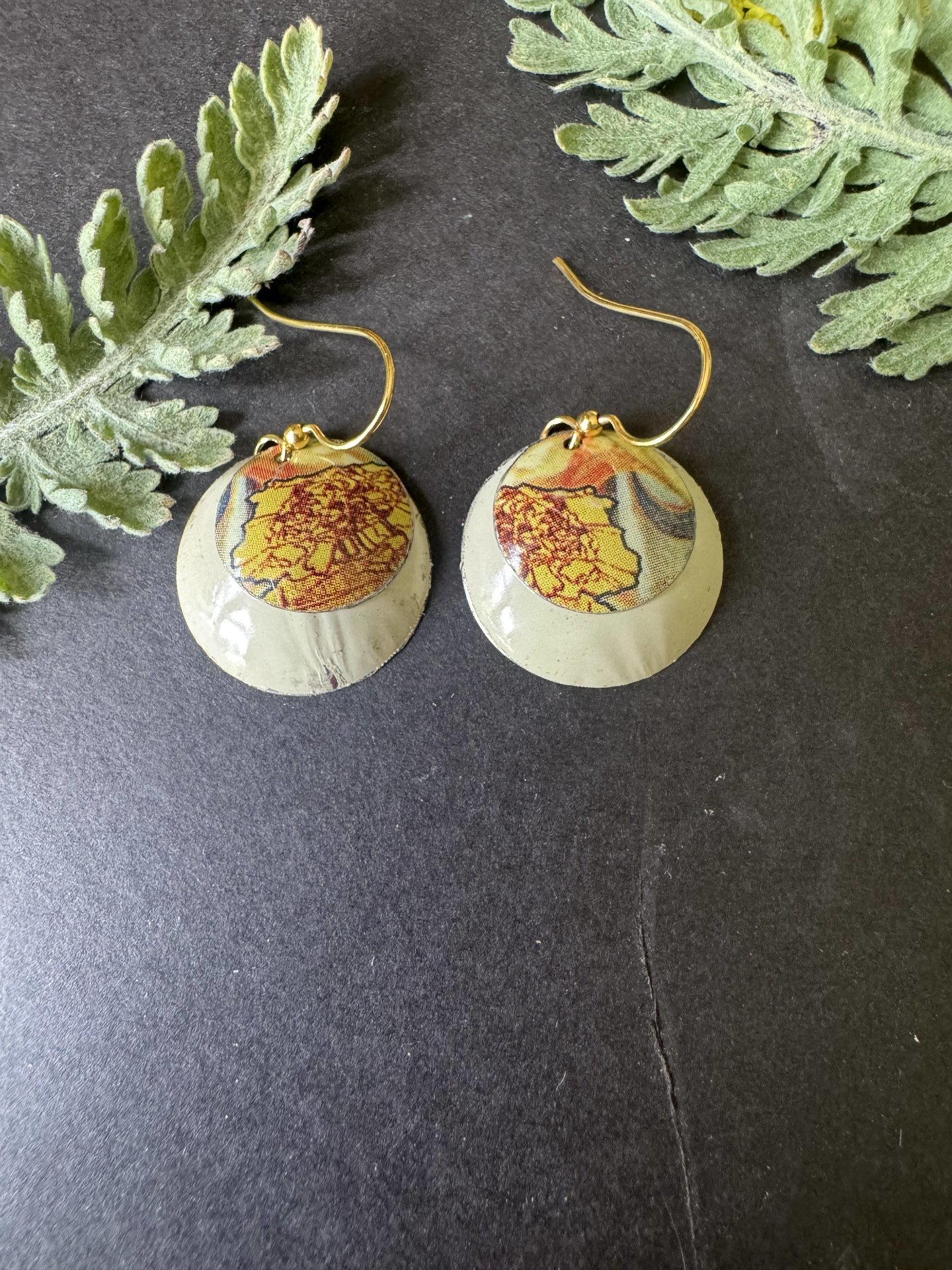 Petals Nested Lefèvre Tin Earrings
