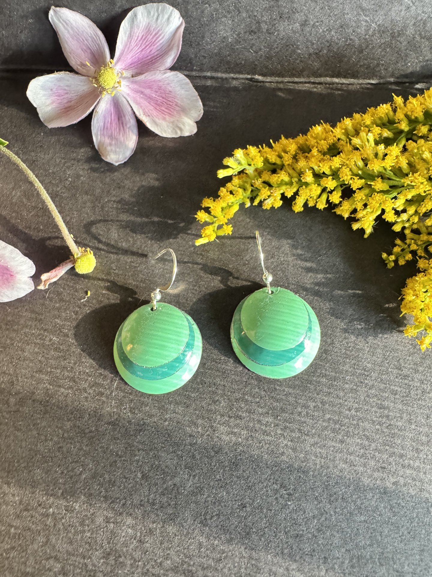 Minty Nested Tin Earrings