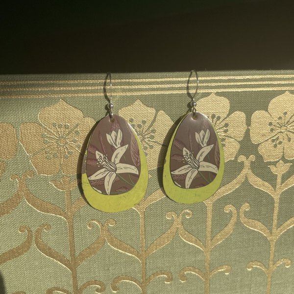 Lily Green Tin Earrings