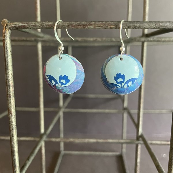 Nested Marbled Tin Earrings