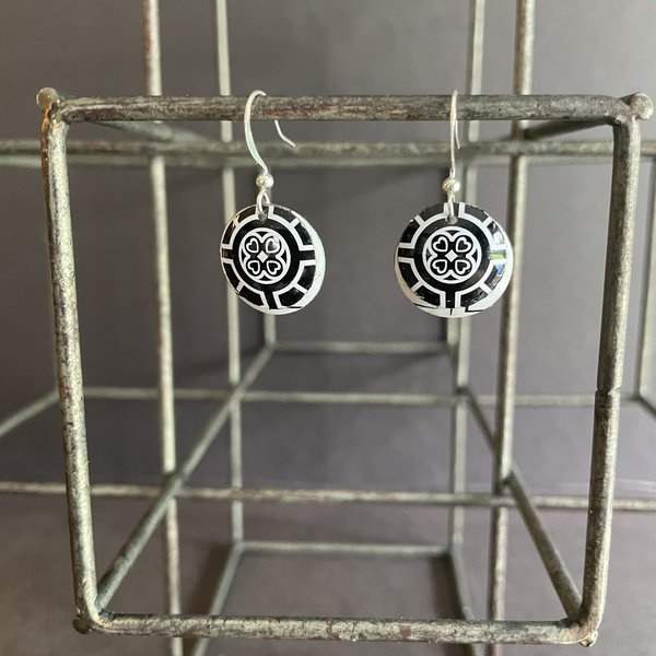 B&W Nested Tin Earrings