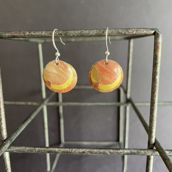 Triple Fire Nested Tin Earrings