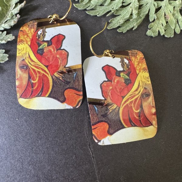 Rectangular Lefèvre Tin Earrings
