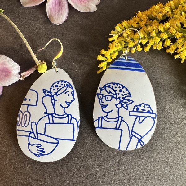 Baking Buddies Levain Tin Earrings
