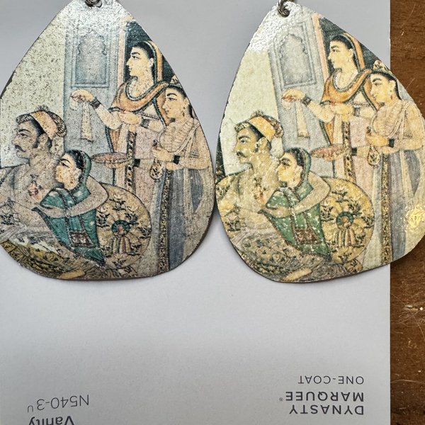 Couple and Guests Indian Miniature Tin Earrings